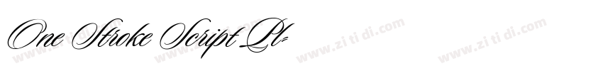 One Stroke Script Pl字体转换